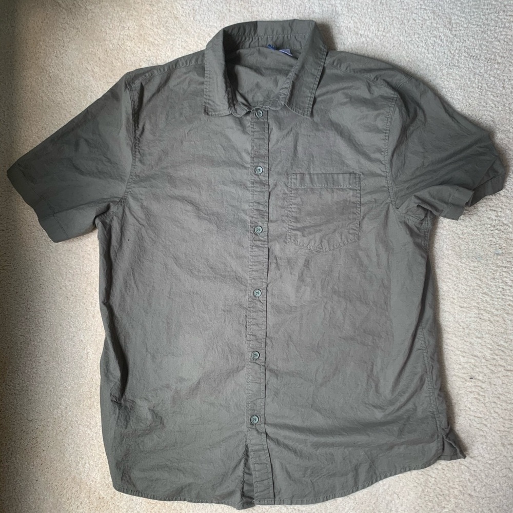 Navy green shirt